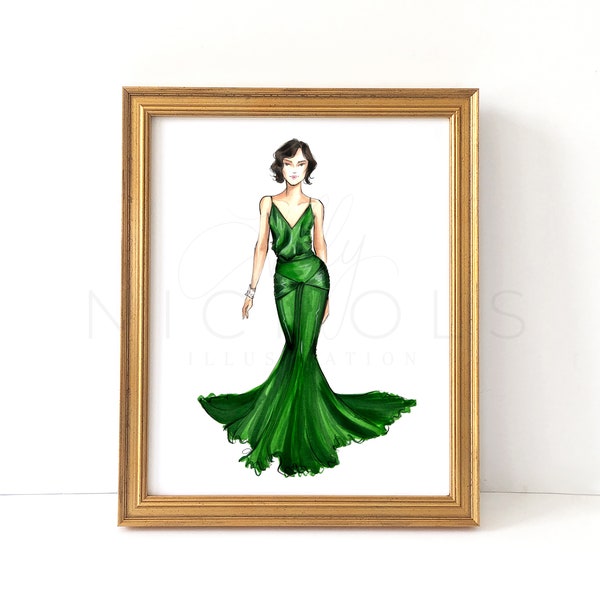 Atonement (Famous Dresses, Fashion Illustration Print)