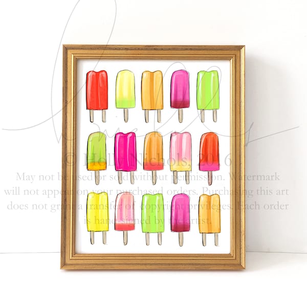Popsicles (Illustration Print)