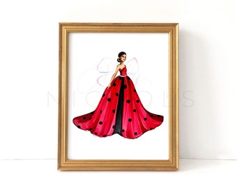 Ladybug (Fashion Illustration Print)