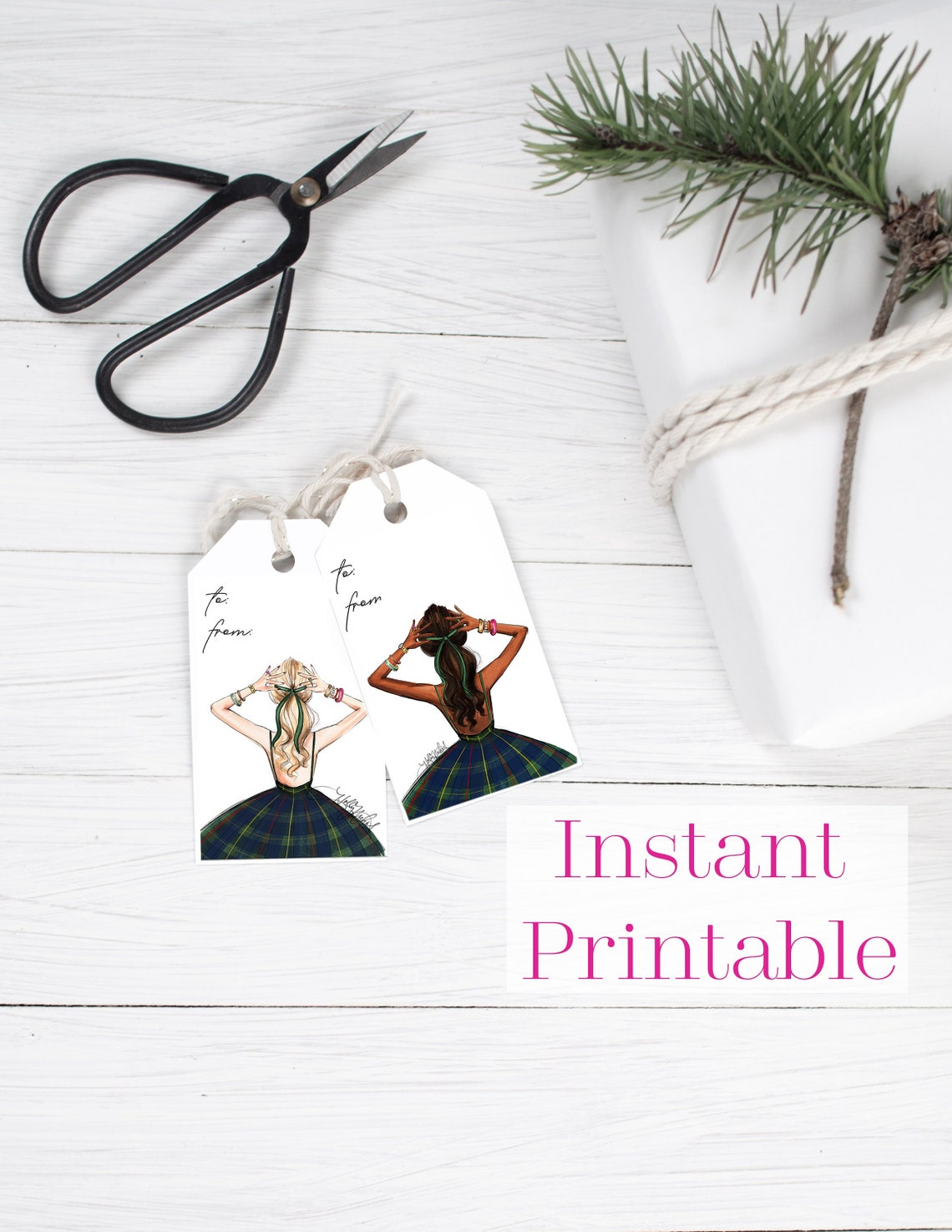 DIGITAL DOWNLOAD Instant Holiday Printable Fashion | Etsy