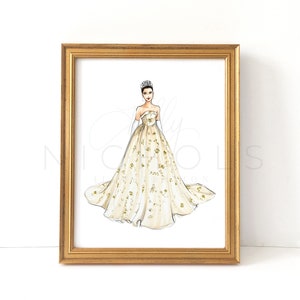Eine moderne Prinzessin (Fashion Illustration Print)