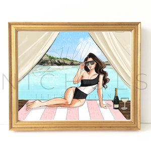 Ace Girl (Bermuda Fashion Illustration) Cabana
