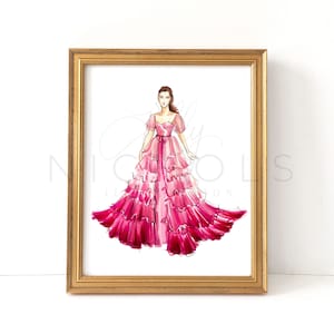Am Ball (Fashion Illustration Print)