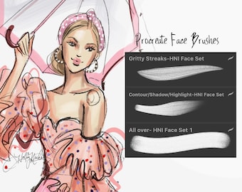 Procreate Face Brush Set: Fashion Portrait Illustration (Digital Download)
