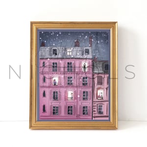 Winter in Paris (Holiday Fashion Illustration Print)