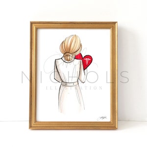 Doctors are Heroes (kies je haarkleur) (mode-illustratieafdruk)