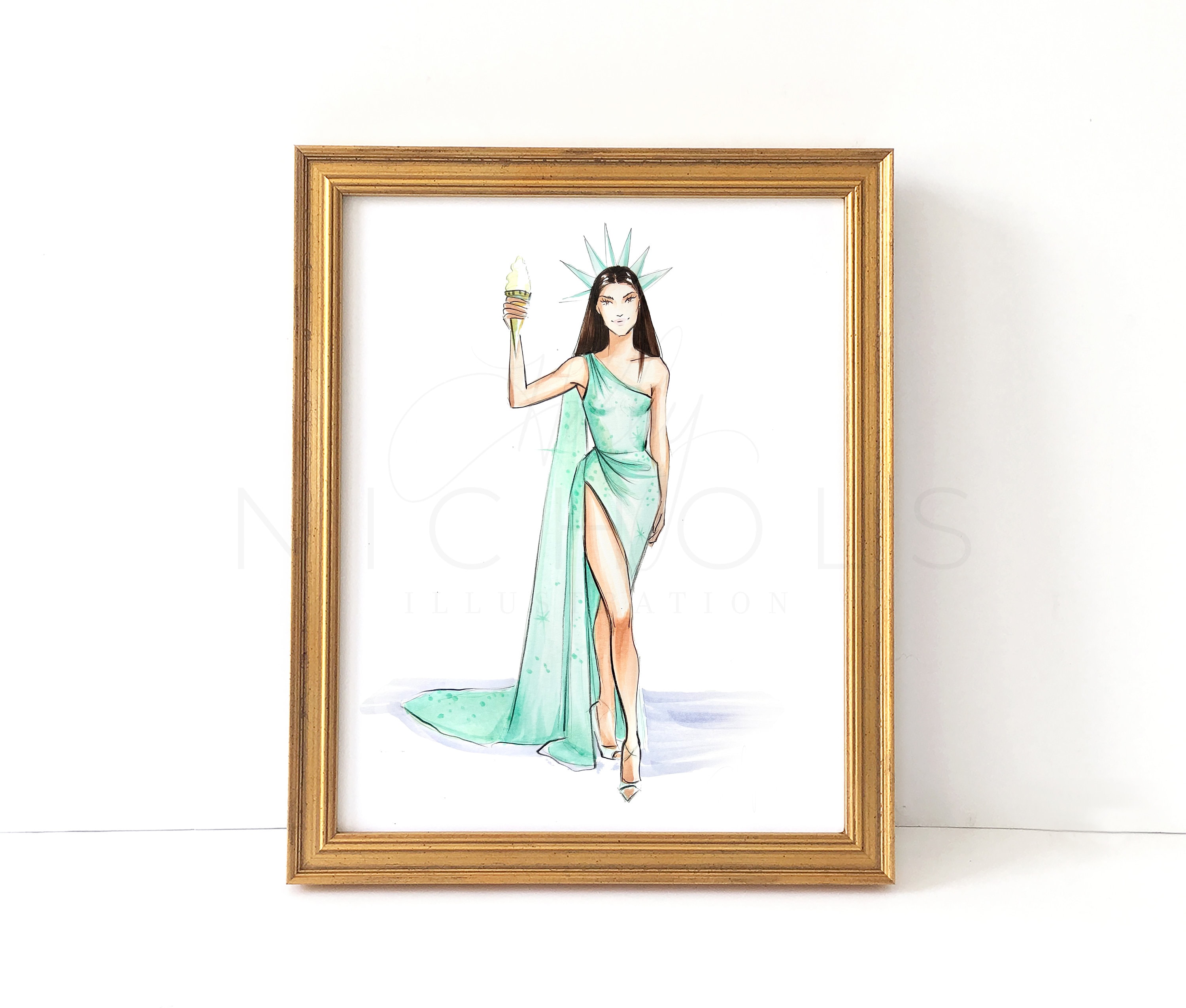 slim fit dress slacks Statue of Liberty Girl's Costume – State Fair Seasons main image 0