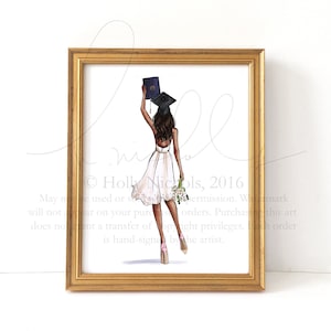 Graduation Girl Personalize with your College/Grad Year and Hair and Skintone Choose Your Hair/Skin Tone image 7