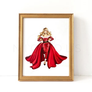 The Queen of Christmas (Fashion Illustration Print)