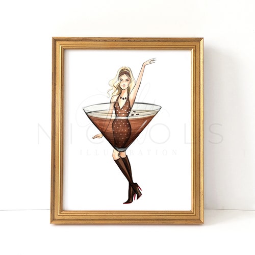 Pinking of Love (fashion Illustration Print) - Etsy