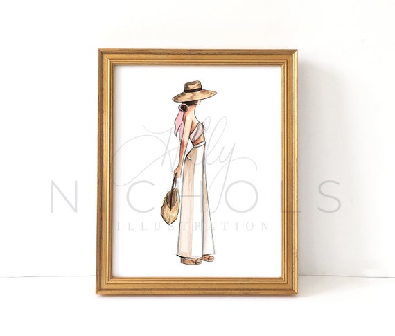 Summer in Somerset (Bermuda Fashion Illustration) Minimal Fashion