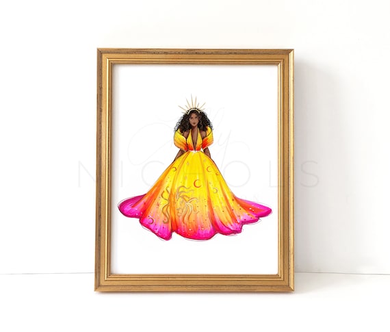 Buy Leo (zodiac Fashion Illustration Print) Online in India