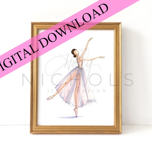DIGITAL DOWNLOAD Ballet Dancer instant Printable Fashion - Etsy
