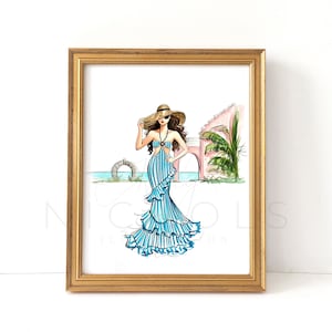 Moongate Magic (Bermuda Fashion Illustration Print)
