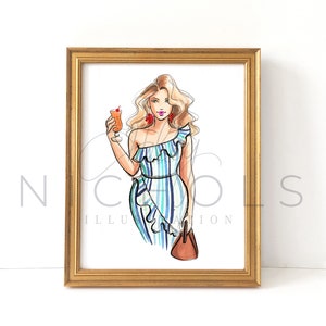 Swizzles on Saturday (Bermuda Fashion Illustration)
