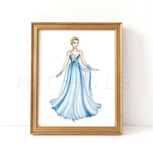 Thief in Blue (Fashion Illustration Print)