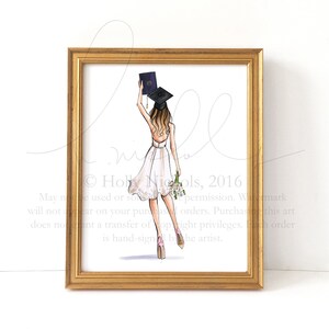 Graduation Girl Personalize with your College/Grad Year and Hair and Skintone Choose Your Hair/Skin Tone image 5