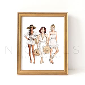 Front Street Fashion (Bermuda Fashion Illustration) Minimal Fashion