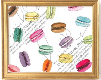 Macaron Shuffle (Fashion Illustration Print)