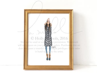 DIGITAL DOWNLOAD Juno (Instant Printable Fashion Illustration)