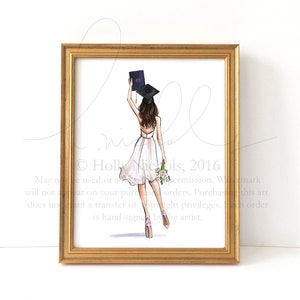 Graduation Girl Personalize with your College/Grad Year and Hair and Skintone Choose Your Hair/Skin Tone image 6