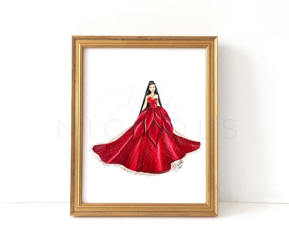 holiday 2022 dresses Dress (Fashion Illustration Print) mothersday