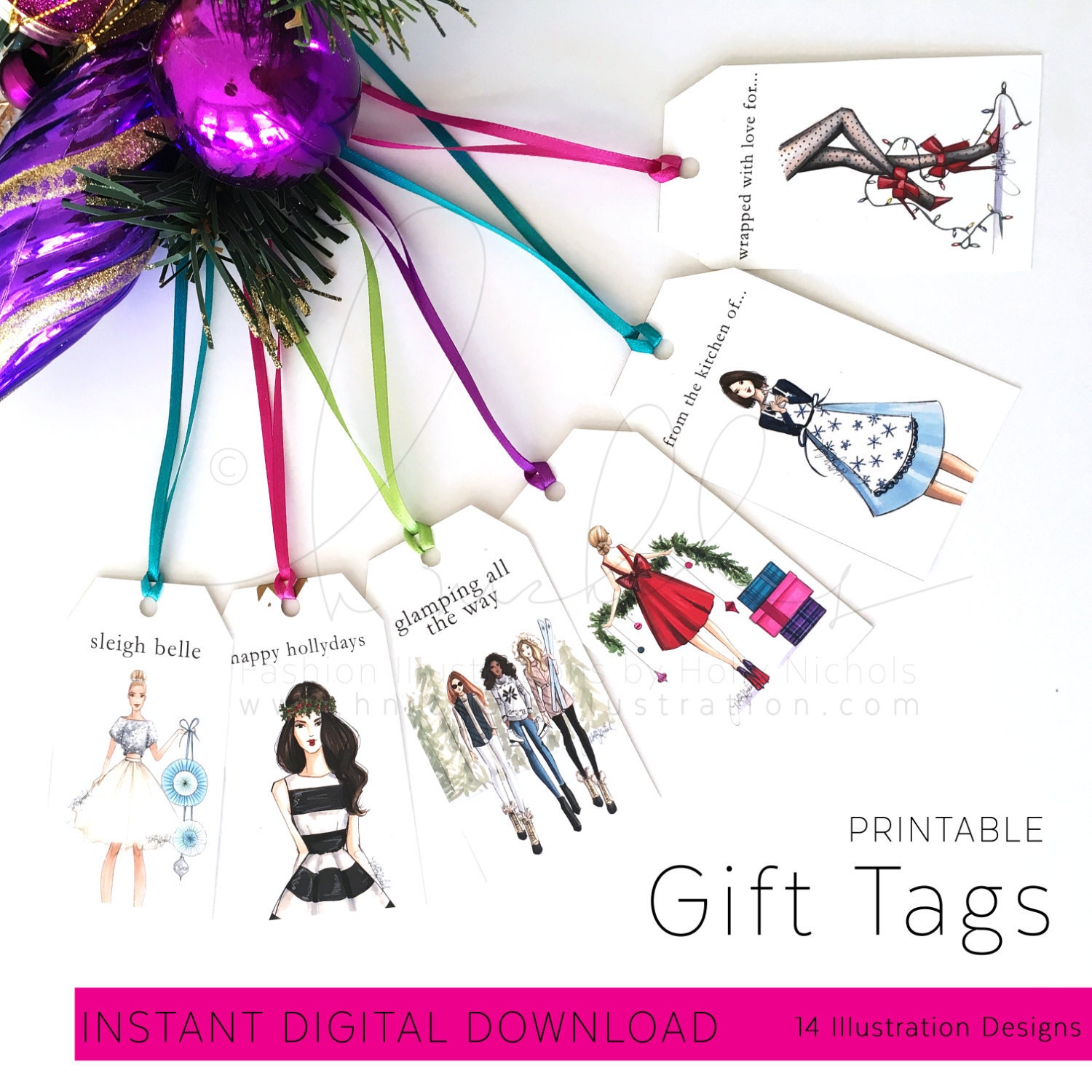 DIGITAL DOWNLOAD Holiday Instant Printable Fashion - Etsy