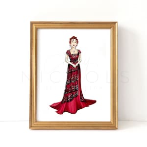 Dinner Dress (Famous Dresses, Fashion Illustration Print)