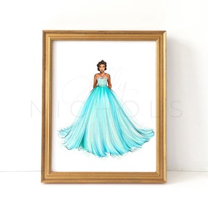 Ocean Princess (Fashion Illustration Print)