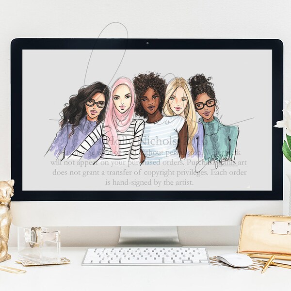 Computer Desktop Wallpaper, Inspirational Women (Instant Digital Download)