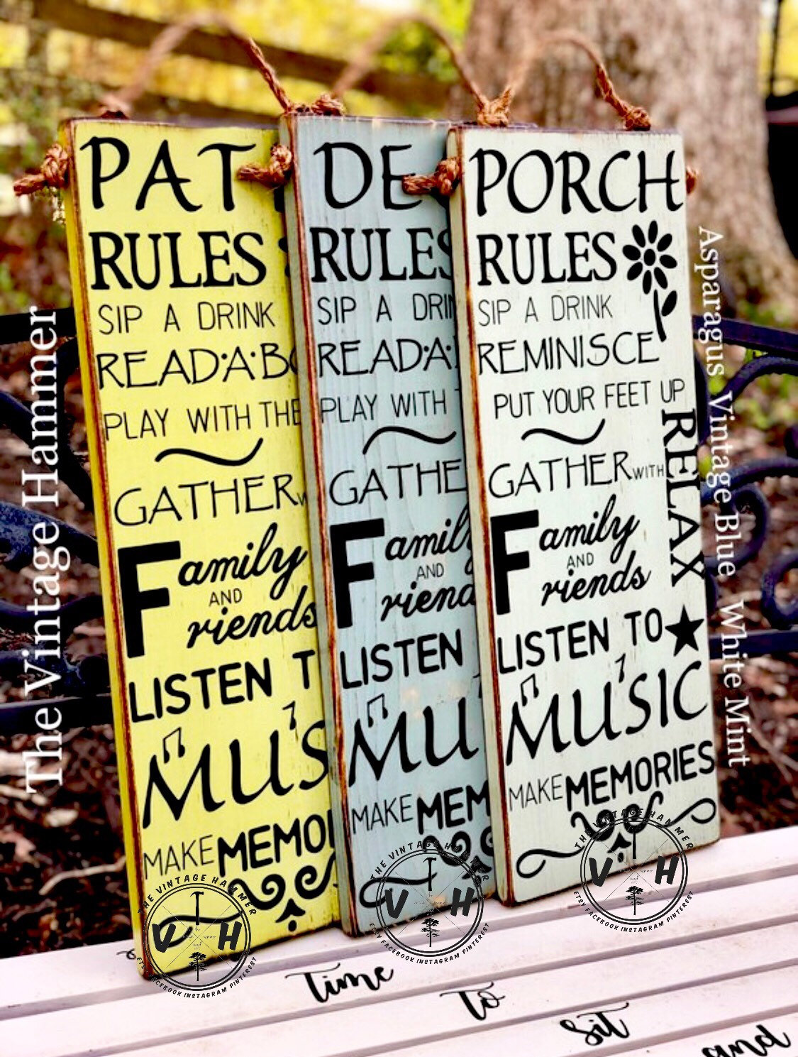 Large Porch Rules Sign. Hand painted outdoor sealed wood Etsy