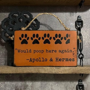 Custom Dog Poop Rating Wood Sign: Personalized Pet Gift