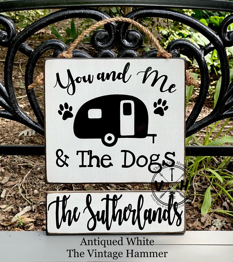 Personalized Dog Camper Sign: Solid Wood RV Decor - Etsy