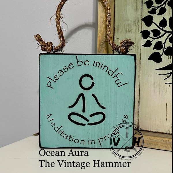 Meditation Sign - Etsy