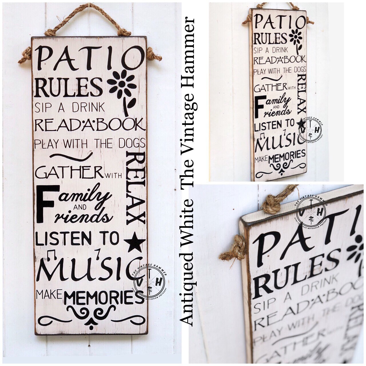 Large Deck Rules Sign Hand painted sign outdoor sealed Etsy