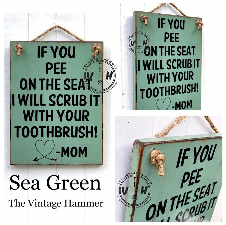 Large Bathroom Sign wood sign sayings boys room man cave Etsy