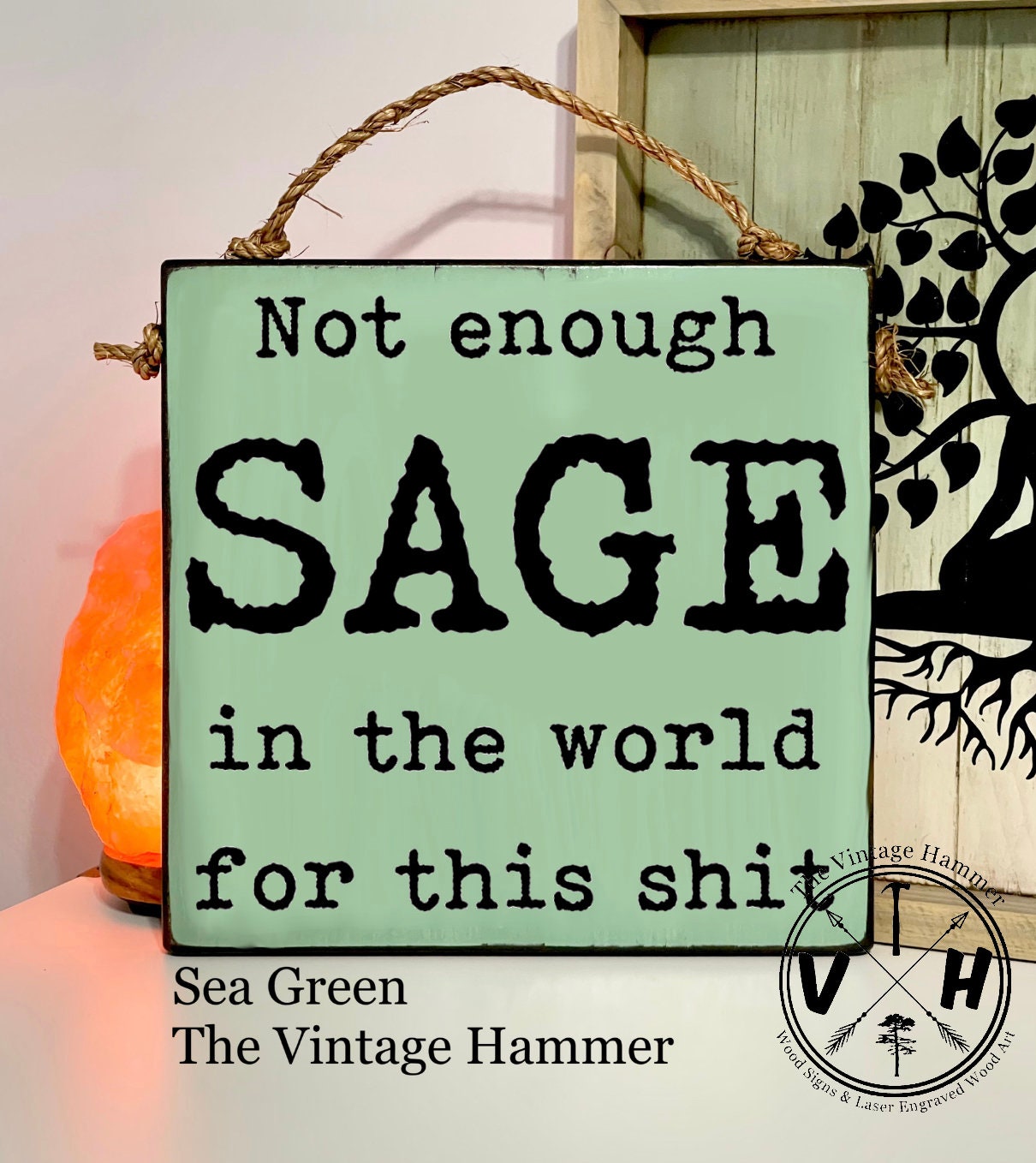 Not Enough Sage in the World for This Shit Painted Wood Signs Boho Zen  Vibes Energy Witchy Alter Gifts Funny Mini Sign Gothic Self Care 7 -   Canada