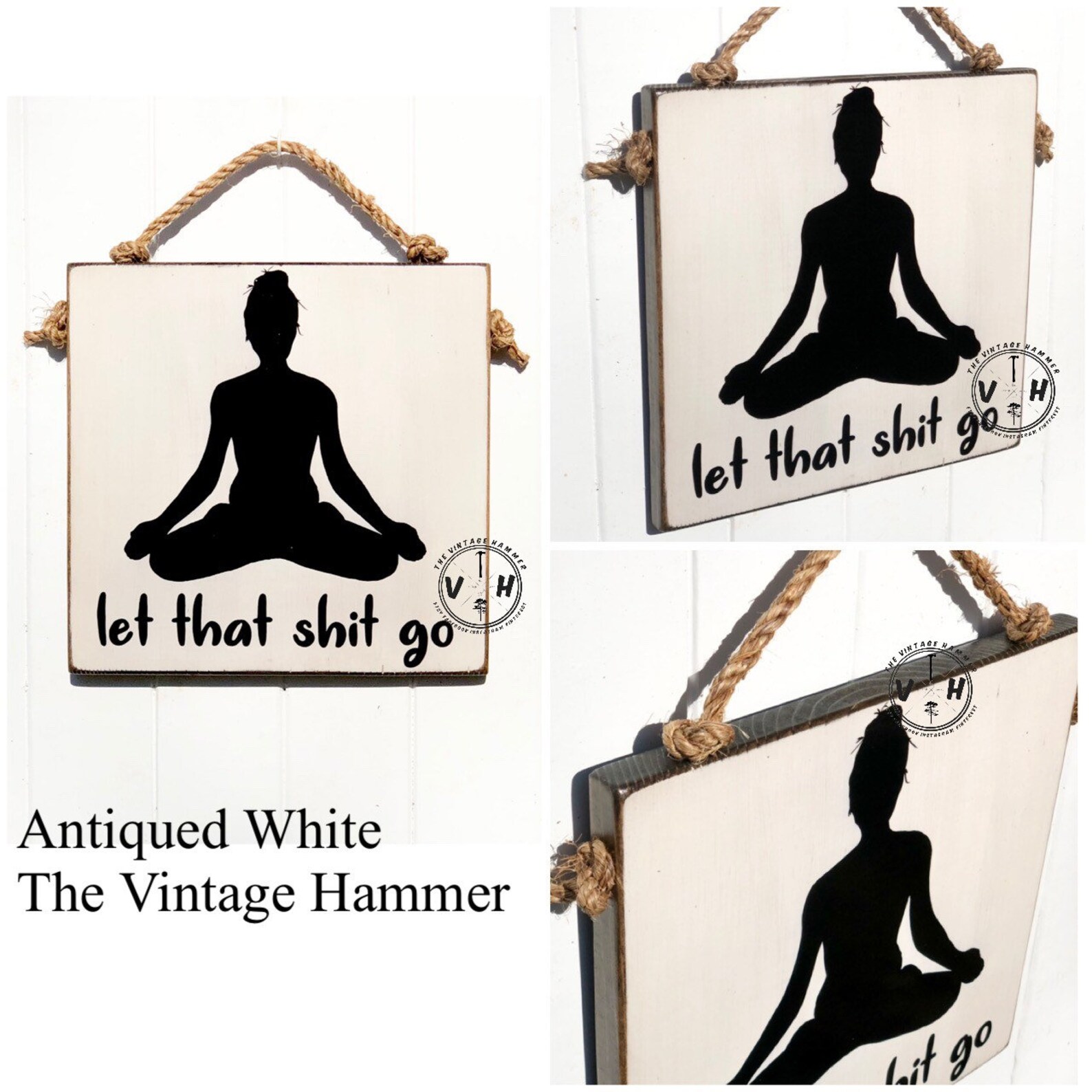 Meditation Sign yoga sign meditation decor wood sign Etsy