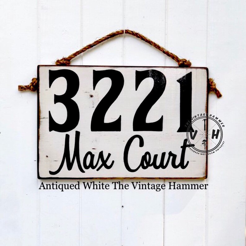 Address Sign Wood Sign Saying House Numbers Hand Painted Etsy