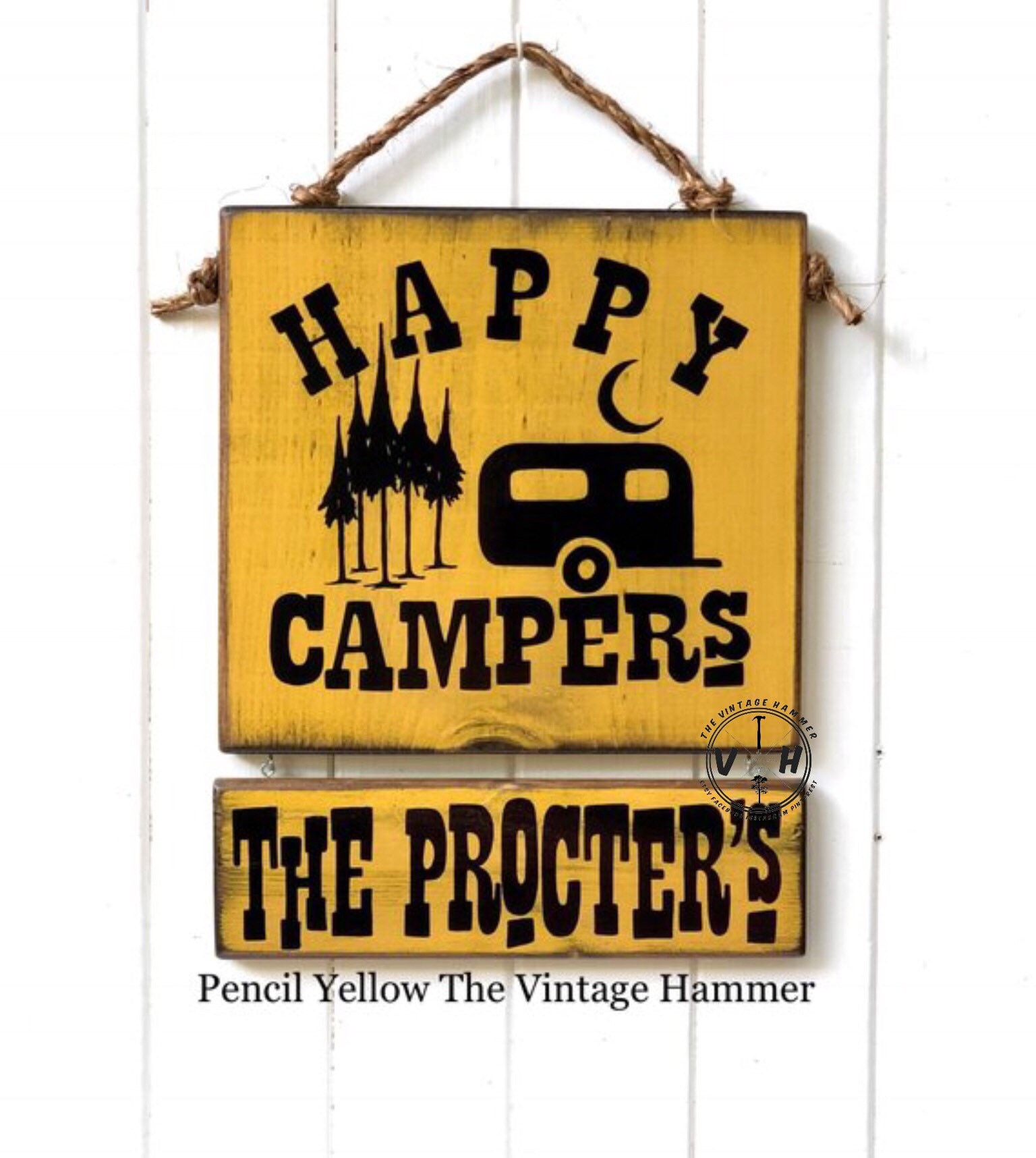 Happy Camper Sign RV sign wood sign sayings customizable Etsy