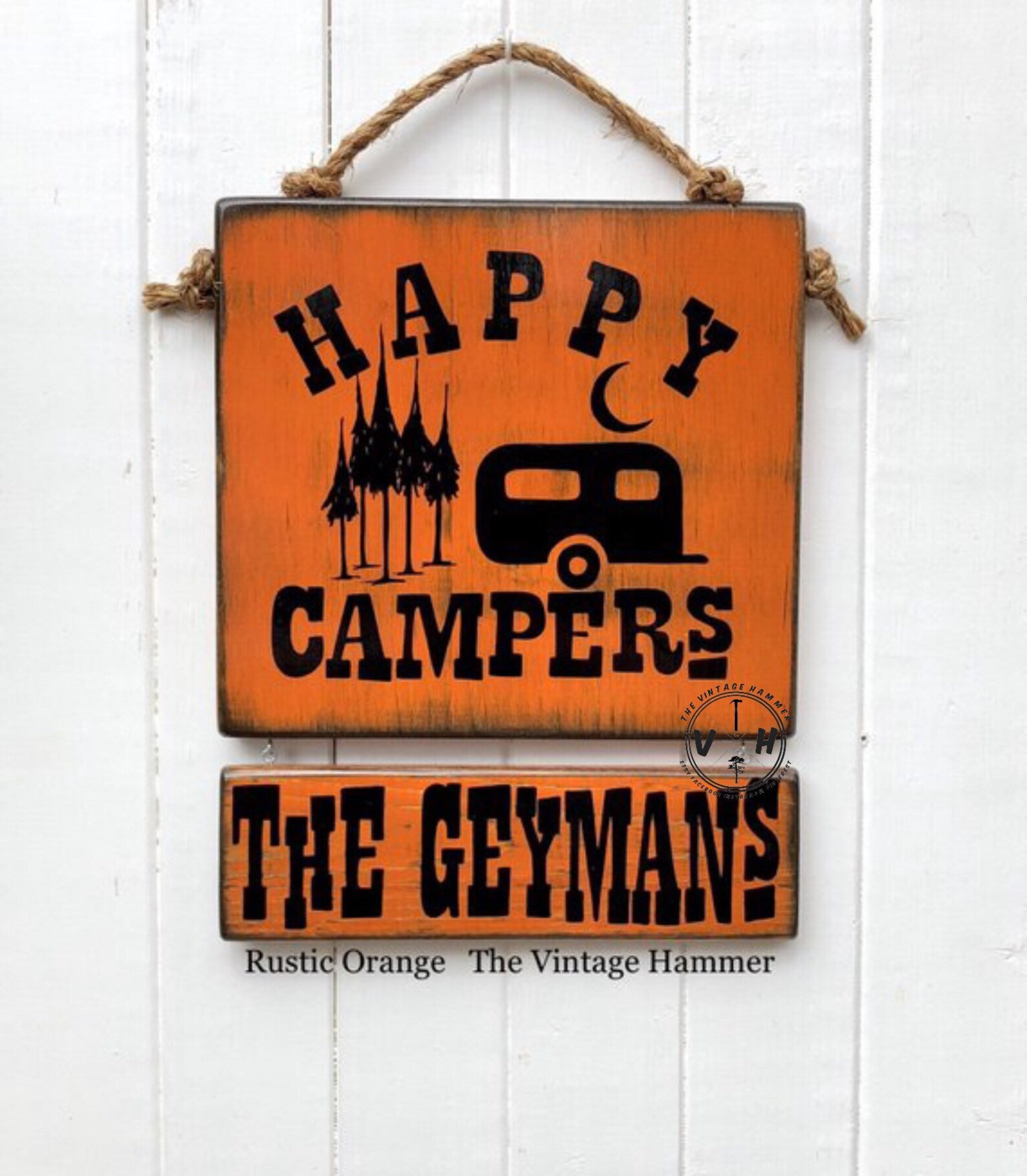 Happy Camper Sign RV sign wood sign sayings customizable Etsy