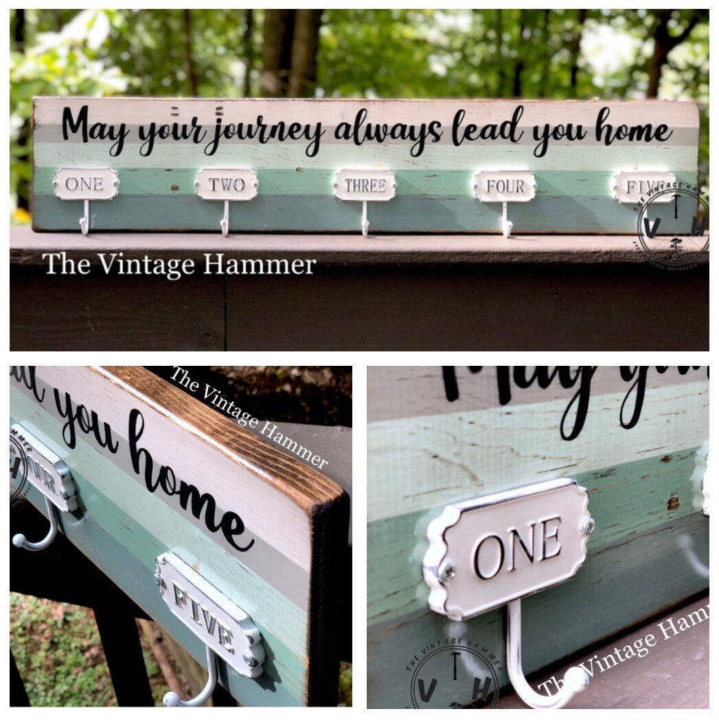 Wood Coat Hanger wood sign saying coat hooks hall tree Etsy