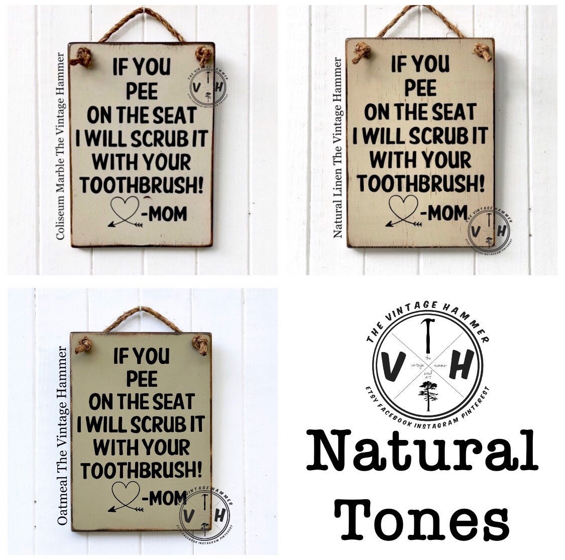 Signo de baño refranes de cartel de madera cueva del hombre | Etsy