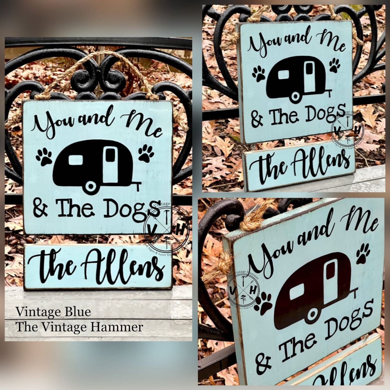 Personalized Dog Camper Sign: Solid Wood RV Decor - Etsy