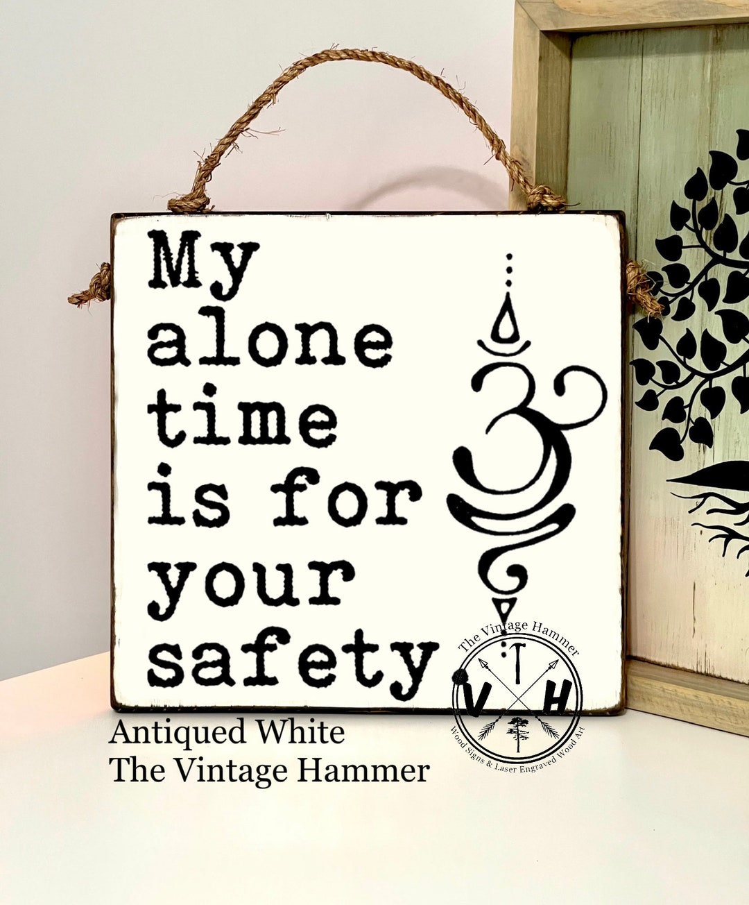 My Alone Time Wood Sign: Mindfulness Decor, Empath Gift - Etsy