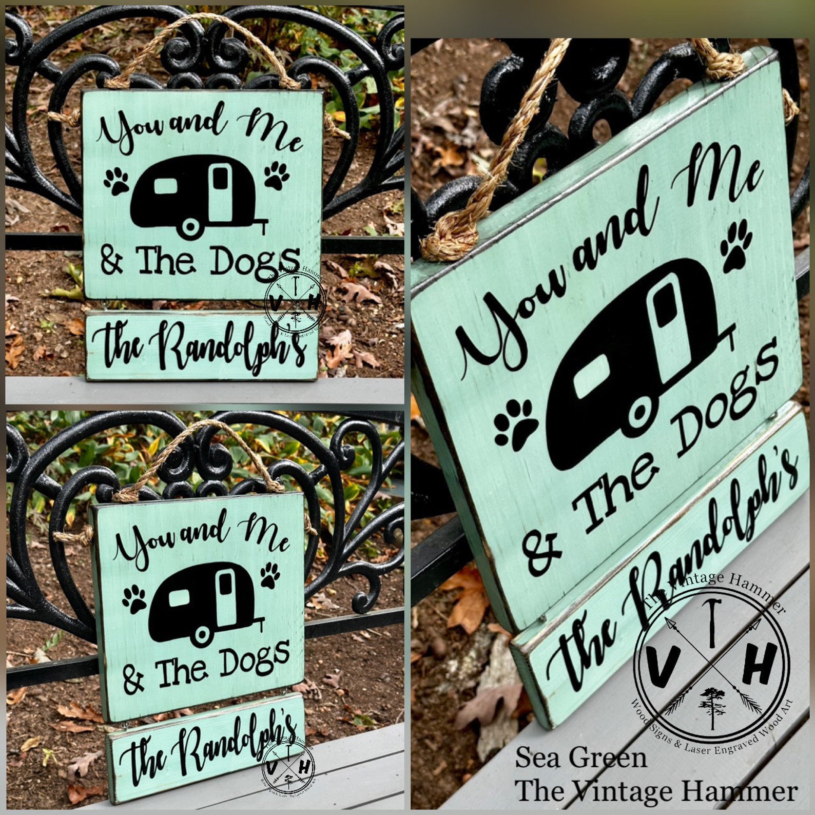 Personalized Dog Camper Sign: Solid Wood RV Decor - Etsy