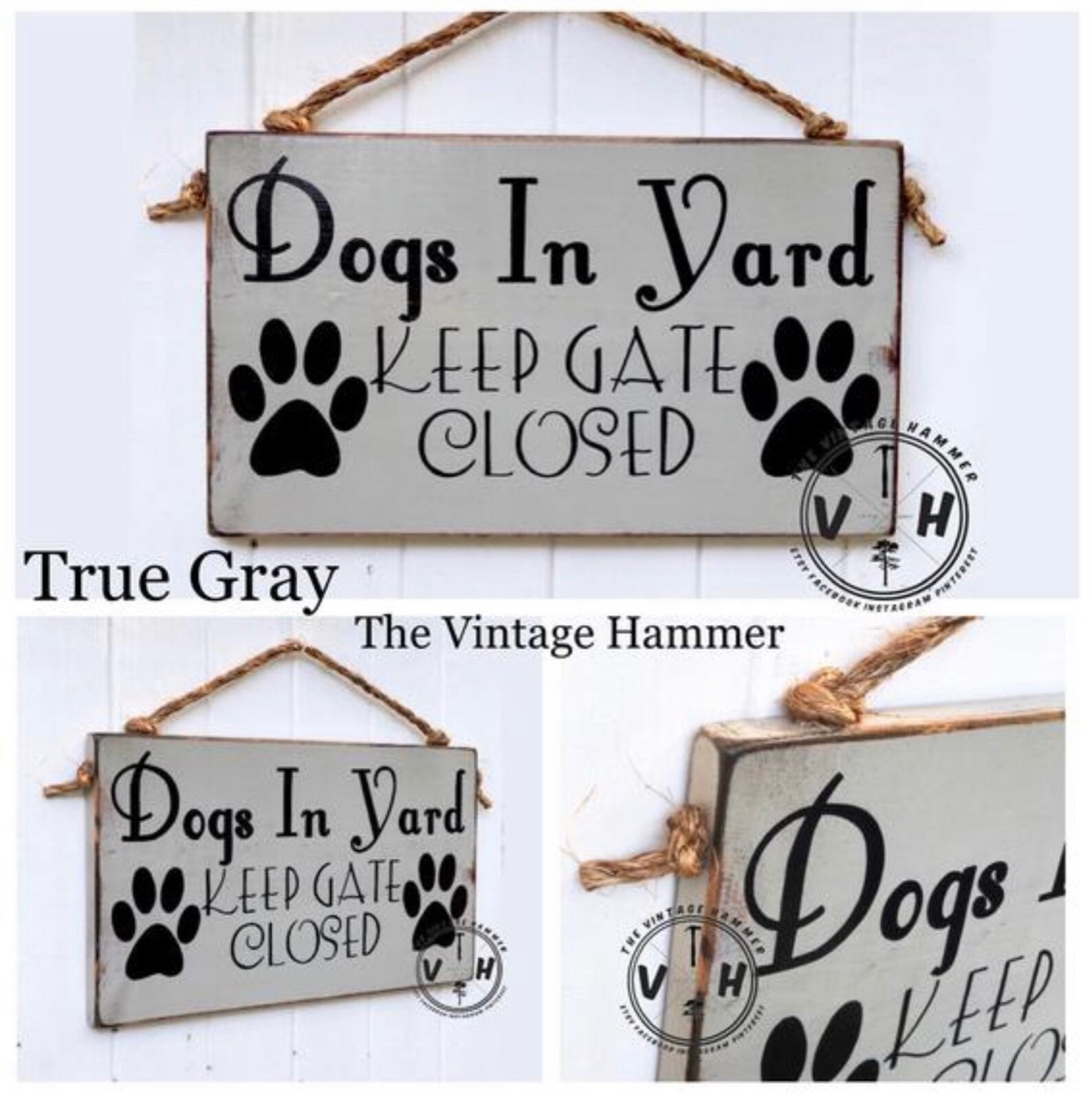Dog Gate Sign Customizable Color Wood Sign Sayings Fence Etsy