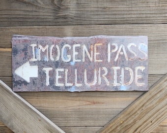 Copy of Trail Sign at head of Imogen Pass Jeep trail, Colorado