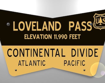 Copy of Road Sign from Loveland Pass, Colorado