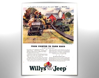 Willys Overland Advertisement Poster